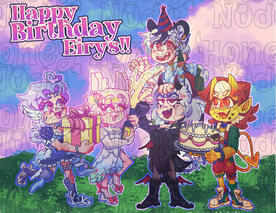 Full Body x5 + Complex Background + Simple Prop x3 (&quot;Chibi&quot; Style)